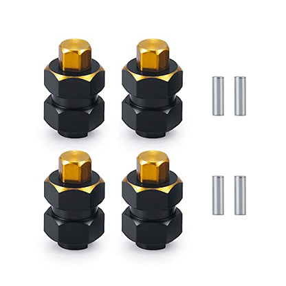 RC-Hub Heavy Coating Brass Counterweight Steering Knuckles Wheel Hex Diff Cover for 1/24 Axial SCX24 RC Crawler Car (Extended Wheel Hex) - color: Extended Wheel Hex