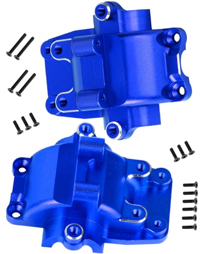 Alloy Gearbox Transmission Case Front&Rear Differential Housing for 1/18 LaTrax Teton Desert Prerunner Rally,Wave Box Gearbox Hops Up,SST-Replaces Part 7530(Navy Blue) - color: Navy Blue(2pcs)