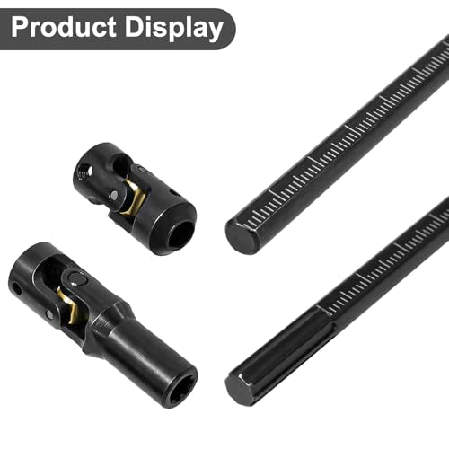 LRFHL 1/10 Crawler Driveshaft Stainless Steel, 68-229mm, Black | SCX10 Drive Shaft for 1/10 RC Crawler LCG Rigs Sportys Scalers Capra SCX10 Pro - color: Black