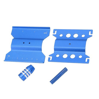 RC Car Repair Work Stand, Aluminum Alloy RC Car Stand with 360 Rotation & Adjustable Height, for 1/18 1/24 Scale Remote Control Cars Including SCX24 (Blue) - color: Blue
