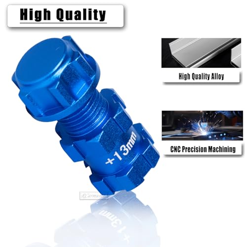 RC Wheel Hex for 1/10 Senton Granite Big Rock Vorteks 3S,Senton Granite Mega550 Infraction Mega570,13mm Extended Wheel Hub Drive 14 to 17mm with Anti-dust Cap Nuts 17mm Alum,Navy Blue - color: Navy Blue(1 Set)