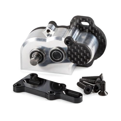 Tiny Portal Transmission 48P Gearbox with Slipper Pad for 1/10 LCG Chassis Cheater Rigs Capra AR45P CP44 Enduro Comp Fox Portal Axle Comp Builds (Silver) - color: Silver
