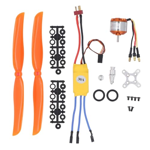 1400kv Brushless Motor with 30A ESC, 8060 Propeller and Screw Set for RC Airplane, Quadcopter