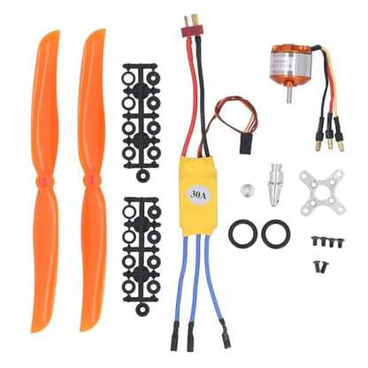 1400kv Brushless Motor with 30A ESC, 8060 Propeller and Screw Set for RC Airplane, Quadcopter