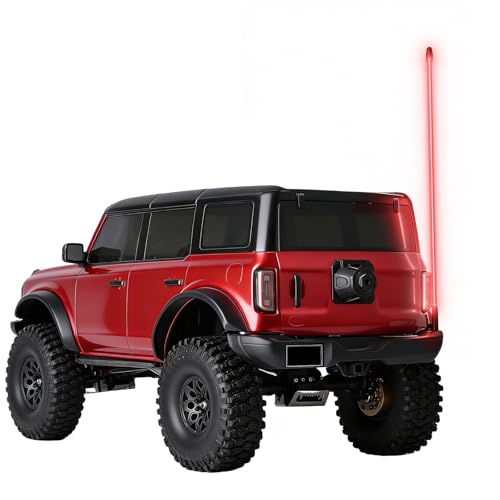 Flexible LED RC Antenna Light, Cuttable RC Antenna Tube with LED Strip Whip Lights, Easy Plug-and-Play, Illuminated RC Glow Antenna for RC Cars Boats Night Racing, Flame Red - color: Flame Red