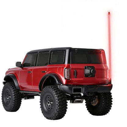 Flexible LED RC Antenna Light, Cuttable RC Antenna Tube with LED Strip Whip Lights, Easy Plug-and-Play, Illuminated RC Glow Antenna for RC Cars Boats Night Racing, Flame Red - color: Flame Red