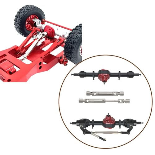 Colaxi Metal Front Rear Axles Set for 1/12 Scale RC Crawler, MN82 MN82T MN82S MN82Pro LC79 Upgrade Drive Shafts, Black - color: Black