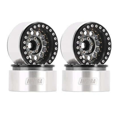 INJORA 1.9" 150g Brass & Aluminum -10mm Offset Wheels for 1/10 RC (Grey) - color: Grey