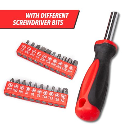 CARTMAN 136-Piece Household Tool Set, Home Repair Kit With Storage Case Box | Complete tool assortment for home repairs, office fixes, dorm needs, furniture setup, crafting, and everyday household fixes. - style: 136 PC