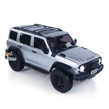 TOUCAN RC HOBBY Plastic 1/8 Tank300 Competitive Edition Remote Control Rock Crawler RC Off Road Car 80A ESC 775 Brushed Motor for Adult - color: Silver