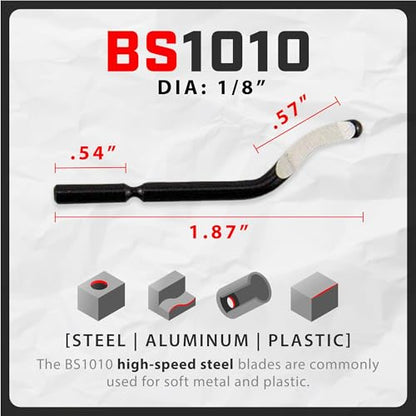 AFA Tooling Deburring Tool & Countersink Hand Reamer, Red CNC Handle | 11 HSS blades with 360-degree rotation & Countersink Hand Reamer make chamfers for 3D printing, metal, PVC, copper - style: Reamer & Deburring Tool