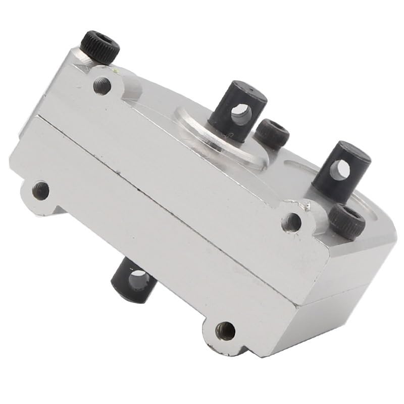 for MN128 MN86 MN86S MN86K MN86KS MN G500 Metal Transmission Gearbox Transfer Case 1/12 RC Crawler Car Upgrade Parts(Silver) - color: Silver