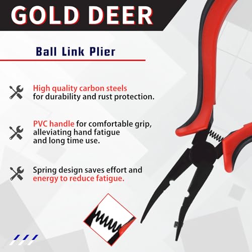 5 Inch Ball Link Clamp Plier Micro RC Car Ball Link Pliers Ball Curved Tip Bent Head Airplane Car Repair Tool RC Helicopter Plane Tool for RC Vehicles RC Helicopter Airplane Car