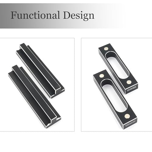 4PCS RC Chassis Droop Gauge Vehicle for 1/10 RC Touring & Drift Racing Cars | 10mm Aluminum Alloy Chassis Droop Blocks,Measuring Tool Model Car Adjuster Ruler,Aluminum Alloy,CNC Machined
