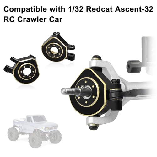 LRFHL RC Brass Steering Knuckles Black Coating for 1/32 Redcat Ascent-32 - color: Brass Steering Knuckles