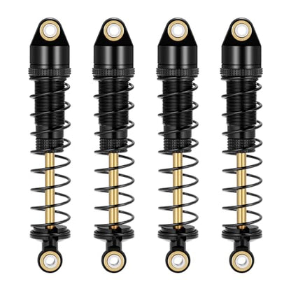 MOHERO 4Pcs RC Oil Filled Shocks - 80/90/100/110/120mm Shock Absorbers Kit for Most 1/10 RC Crawlers Like Axial SCX10 II III D90 CC01 Gen7 Gen8 CC01 Wraith RR10, etc (80MM) - size: 80MM