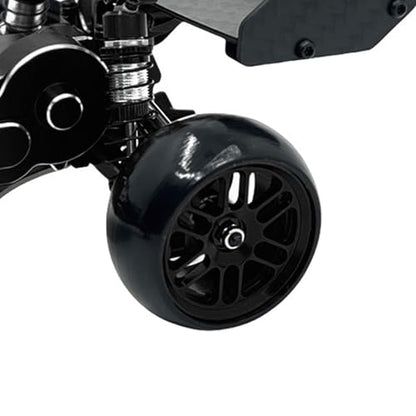 1/24 Finished Drift Tire Set, Compatible with WLtoys 244016 Losi Micro B RC Car Losi Micro B Upgrade (Black) - color: Black