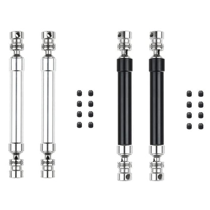 2 Set Metal CVD Drive Shaft 110-160Mm for 1/10 RC Rock Crawler Axial SCX10 90046 TRAXS RTX4, Silver & Black - (Color: Peacock Blue)
