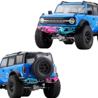 Splash Anodizing Aluminum Front and Rear Bumpers Set for TRX4M Bronco 1/18 RC Crawler Car Upgrade Parts - color: Colorful Splash