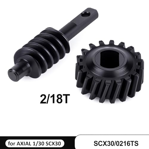 GOUPRC 2/18T Differential Gear Worm Gear Set for SCX30 1/30 Axial RC Crawler Upgrades - style: 2/18T