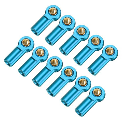 MECCANIXITY Pack of 11 Metal Tie Rod Ends M3xL19mm Ball Joints Link Blue | Steering, for 1/10 RC Hobby Car Truck Crawler DIY Upgrade - color: Blue