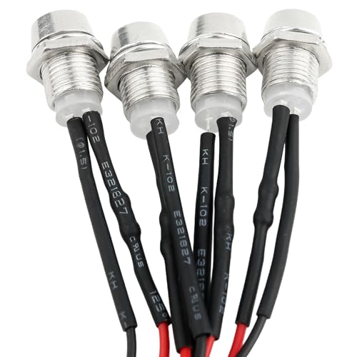 4 LEDs RC LED Light Headlights Taillight Kit Accessories Compatible with Traxxas HSP Tamiya Redcat RC4WD Axial SCX10 RC Cars Truck Tank Crawler(4 Red) - color: Red