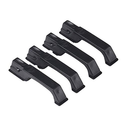 Dilwe 4Pcs RC Car Door Handles, Plastic Simulation Door Handles with Screws for -4 D90 Axial SCX10 1/10 RC Crawler Car(Black) Car Model Accessory