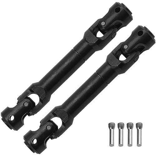 2Pcs Vgoohobby Universal Drive Shaft RC Crawler Driveshaft Compatible with Traxxas TRX4 Axial SCX10 AXI03007 Redcat Gen7 RC4WD D90 TF2 1/10 RC Crawler Car (Black,84-102mm) - color: Black, size: 84-102mm