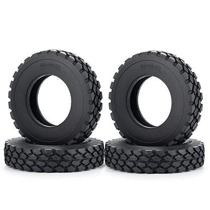 RC-Hub 4pcs RC Rubber Tires Wheel Tires for 1/14 Tamiya Tractor Trucks Trailer Cargo Tow Drag (22mm) - size: 22mm