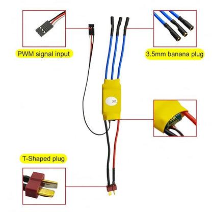 ESC 30A Brushless Motor Electronic Speed Controller with T Plug for RC Plane Helicopter