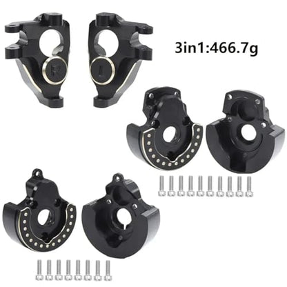 F10 Axle Brass Weights Steering Knuckles Front and Rear Portal Cover for 1/10 RC Crawler Vanquish VRD VS4-10 Phoenix LCG Upgrade (3 in 1) - color: 3 in 1