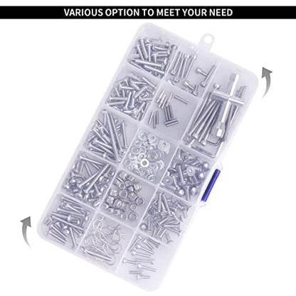290PCS RC Screw Kit for 1/10 Traxxas Slash-M2.5 M3 M4 Hex Screws Washers Locknuts Body Clips Wheel Pins Hardware Fastener Spare Parts