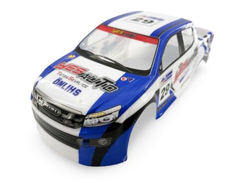 1/10 Scale RC Pickup Truck Body Shell - Isuzu D-Max Style Painted PVC Body, Pre-Cut & Pre-Drilled for Drift, Touring & On-Road RC Cars
