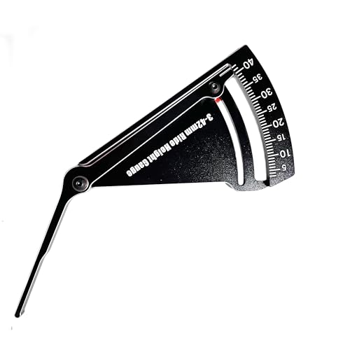 RC Car Ride Height Gauge Aluminum RC Car Wheel Height Rim Camber 3-42mm Adjustable Measuring Ruler