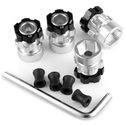 4PCS RC Hex Hub 12mm(+10mm) Brass Wheels Hex Hub Extension Hex Drive Adapter for Tra-xxas Slash 4X4 VXL