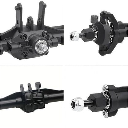 TRX4M Axles Complete Set- TRX4M Front & Rear Straight Axle Assembly Direct Fit for TRX-4M 1/18 RC Crawler (Fits Bronco/F150) - OEM Replacement & Upgrade Parts (Differential Cover -2)