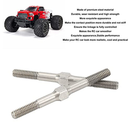 2Pcs RC Steel Turnbuckle M4 48mm RC Turnbuckle Link for ARRMA Granite for Big Rock for Typhoon for Senton 3S Brushless Brushed Series 1/10 RC Cars