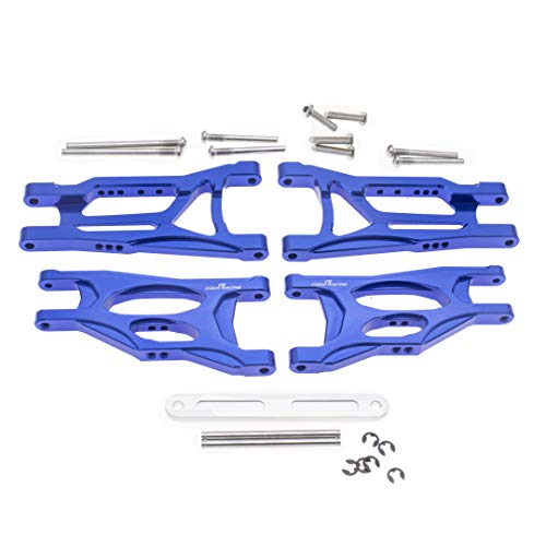 4Pcs Alloy Front&Rear Suspension Arms w/Tie Bar for Traxxas 1/10 Slash 2WD RC Car Upgrade Parts-Replaces Part 3631 2555 2532