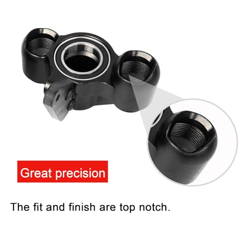 Aluminum Front Steering Knuckles Blocks for ARRMA 6S 1/8 Mojave | TYHPON Infraction FIRETEAM Felony BLX 6S 1/7 4WD, RC Caster Blocks C-Hubs w/Bearings,Hub Carriers Parts AR330187 - color: Black, size: Front Steering Knuckles(Thin)