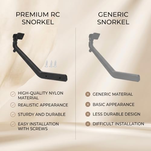 RC Car Snorkel, Durable Replacement, RC Crawler Snorkel Waterproof Design for LC80 1/10 Scale Off-Road Enthusiasts and Wet Terrain Adventures