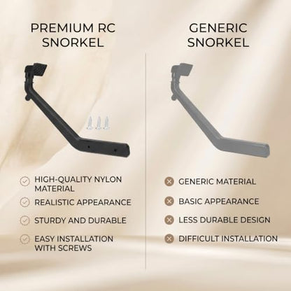 RC Car Snorkel, Durable Replacement, RC Crawler Snorkel Waterproof Design for LC80 1/10 Scale Off-Road Enthusiasts and Wet Terrain Adventures