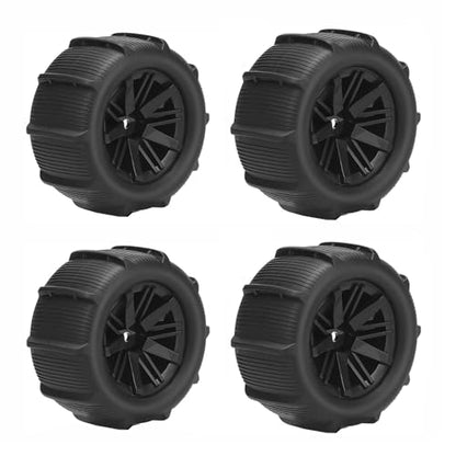 1/16 Scale RC Paddle Tires with 12mm Hex Hub - Universal Off-Road Beach Sand Tires Compatible with MJX H16/ H16BM/ H16GT, HBX 16889/16890/ 16890A, SCY,WLTOYS 144001/144002/ 124016 etc