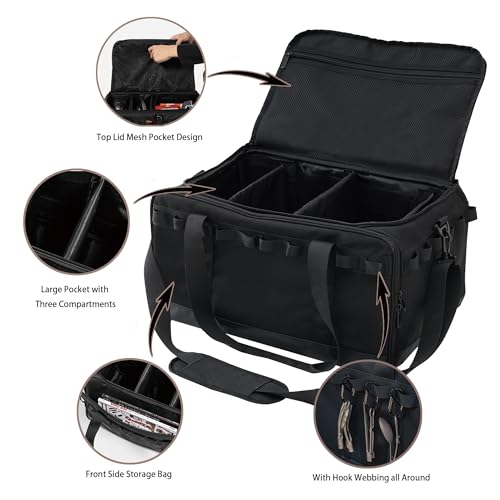 35L Multi-functional Duffle Bag, Waterproof Shoe & Picnic Camping Organizer, 3 Adjustable Dividers for Travel, Sports, GYM - style: Upgrade Style