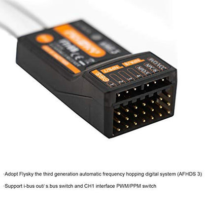 GoolRC Flysky FTr8B Receiver, 2.4GHz 8CH Dual Antenna Receiver with PWM/PPM/i.Bus/S.Bus Output Compatibility with AFHDS 3 Transmitters and RF Modules PL18/PL18 Ultra/NB4+/NB4 Pro+ for RC Car Boat