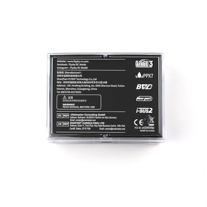 GoolRC Flysky FBr8 Receiver, 2.4GHz 8 Channel PPX7 Waterproof Receiver AFHDS 3 System Supports Single Bidirectional Transmission PWM/PPM/i-BUS2/S.Bus/i-Bus Output Standard Antenna for RC Car