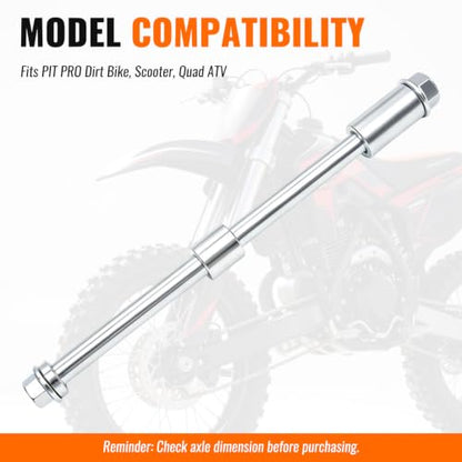 Minho 12mm 250mm Front Rear Axle with Bush 38mm 22mm 5mm Fit for PIT PRO Dirt Bike Scooter QUAD ATV - size: 12-250mm