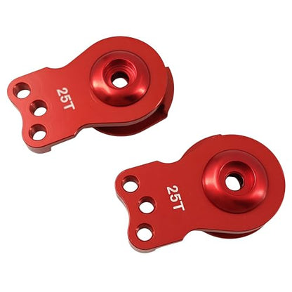 2PCS Aluminum 25T Adjustable Servo Saver for TRX4 TRX6 SCX10 Capra RC | Hi-Torque,1/10 Scale,Futaba,Tamiya Servos,CNC Machined,High Strength,Precision Fit