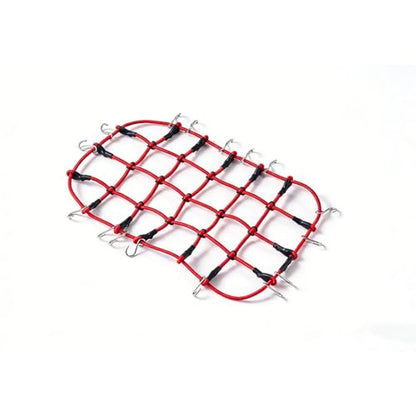 FMS Simulation Micro Scale Model Simulated Luggage net (red) for 1/8 1/6 1/10 RC Car Decoration Fake Props Accessory for RC Crawler Car - style: luggage net