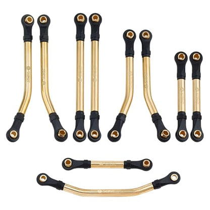10PCS Brass High Clearance Chassis Links and Steering Links Set for Redcat Ascent18 1/18 RC Rock Crawler Upgrades