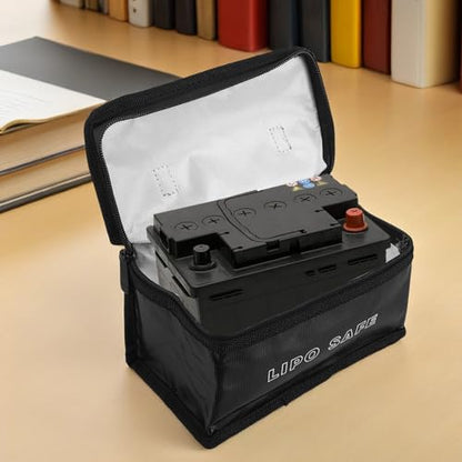 Outanaya Fireproof Lipo Charging Bag for Rechargeable and Lithium Batteries Battery Protective Case with High Temperature Resistance PVC and Non-Woven Fabric Material and Transport